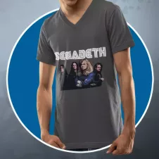 SEGADETH t-shirt col en V homme 100% coton