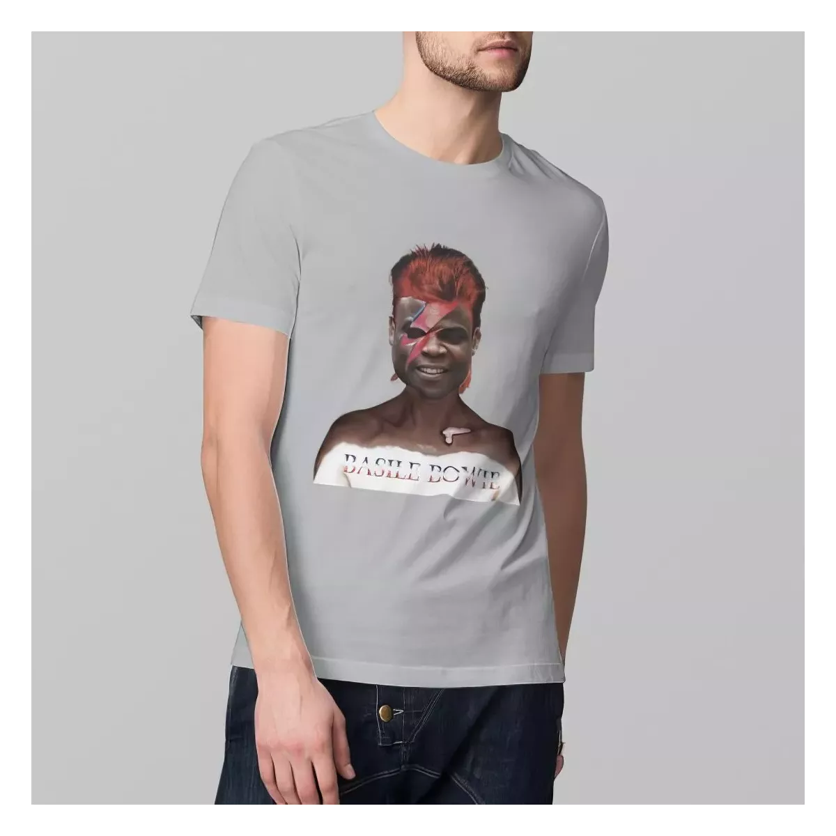 BASILE BOWIE t-shirt homme col rond 100% coton