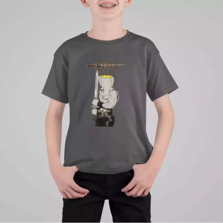 CONAN THE BABARIAN t-shirt enfant col rond 100% coton CONAN THE BABARIAN t-shirt enfant col rond 100% coton