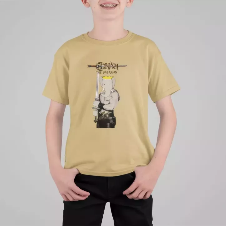 CONAN THE BABARIAN t-shirt enfant col rond 100% coton CONAN THE BABARIAN t-shirt enfant col rond 100% coton