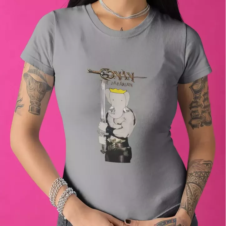 CONAN THE BABARIAN t-shirt femme col rond 100% coton CONAN THE BABARIAN t-shirt femme col rond 100% coton