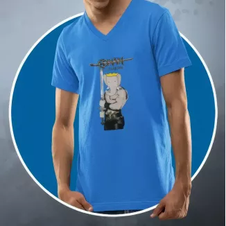 CONAN THE BABARIAN t-shirt homme col V 100% coton