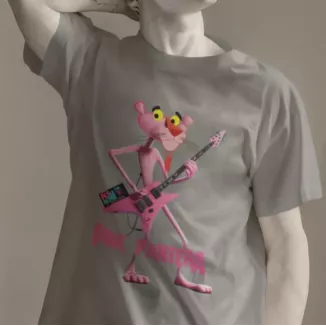 PINK PANTERA t-shirt homme col rond 100% coton