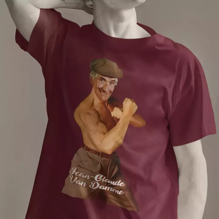 JEAN-GLAUDE VAN DAMME t-shirt homme col rond 100% coton JEAN-GLAUDE VAN DAMME t-shirt homme col rond 100% coton