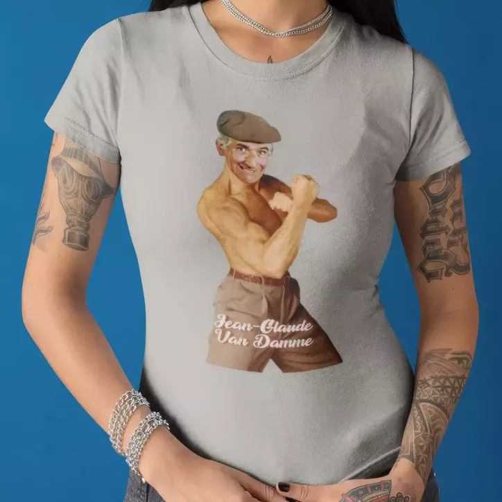 JEAN-GLAUDE VAN DAMME t-shirt femme col rond 100% coton JEAN-GLAUDE VAN DAMME t-shirt femme col rond 100% coton