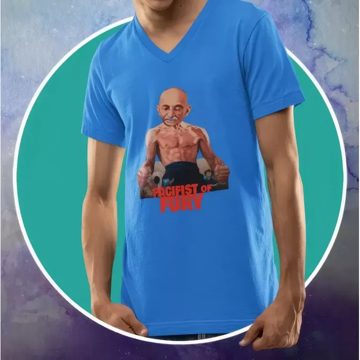 PACIFIST OF FURY t-shirt homme col V 100% coton - 190g/m² PACIFIST OF FURY t-shirt homme col V 100% coton - 190g/m²