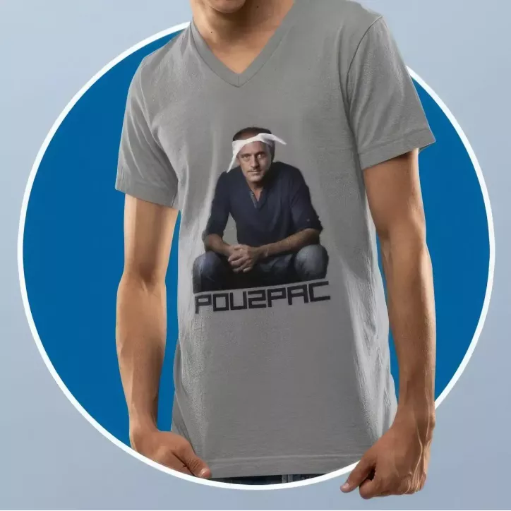 POU2PAC t-shirt homme col V 100% coton - 190g/m² POU2PAC t-shirt homme col V 100% coton - 190g/m²
