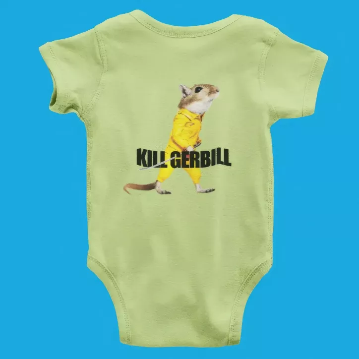KILL GERBILL body bébé manches courtes 100% coton - 180g/m² KILL GERBILL body bébé manches courtes 100% coton - 180g/m²