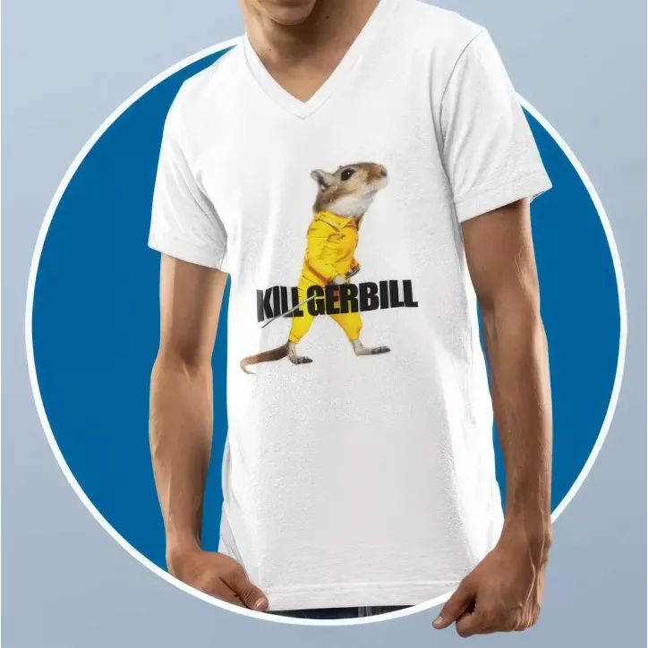 KILL GERBILL t-shirt homme - col V - 100% coton - 190g/m² KILL GERBILL t-shirt homme - col V - 100% coton - 190g/m²