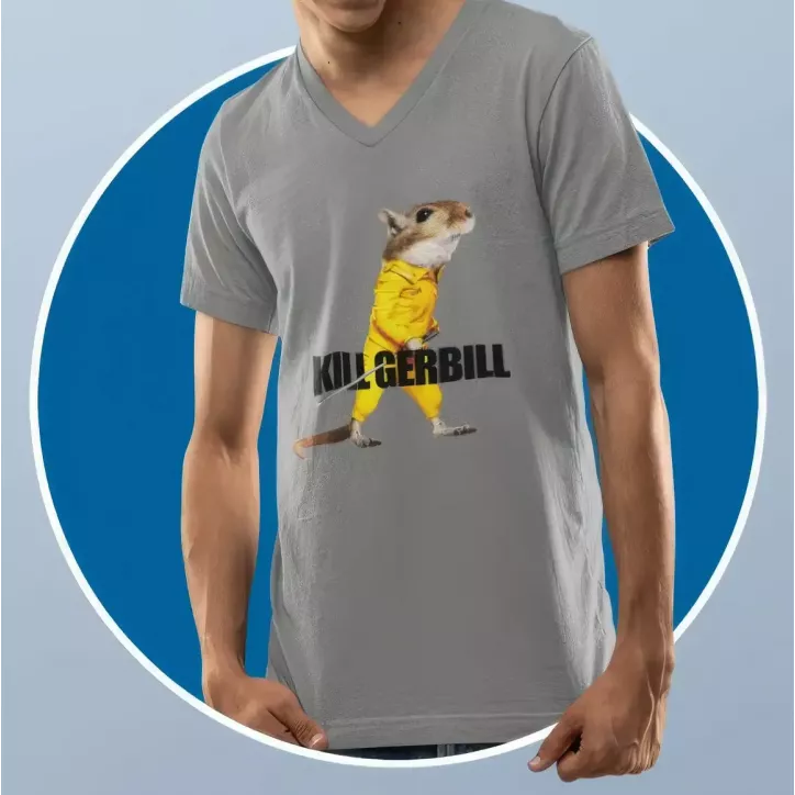 KILL GERBILL t-shirt homme - col V - 100% coton - 190g/m² KILL GERBILL t-shirt homme - col V - 100% coton - 190g/m²