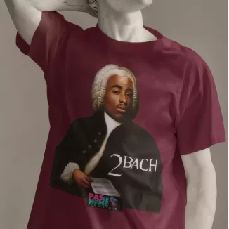 2 BACH t-shirt homme col rond 100% coton